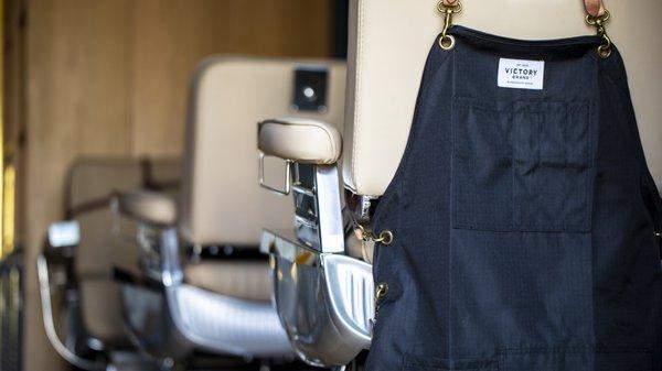 Barber chairs on The Barber Truck