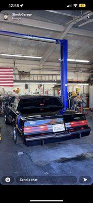 87 Buick Grand National in for Service