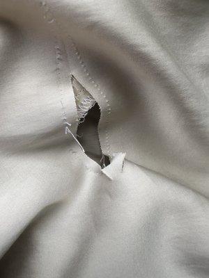 Torn Silk Armani Pants