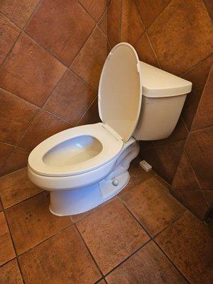 Removed toilet installed new toilet flange and reset toilet