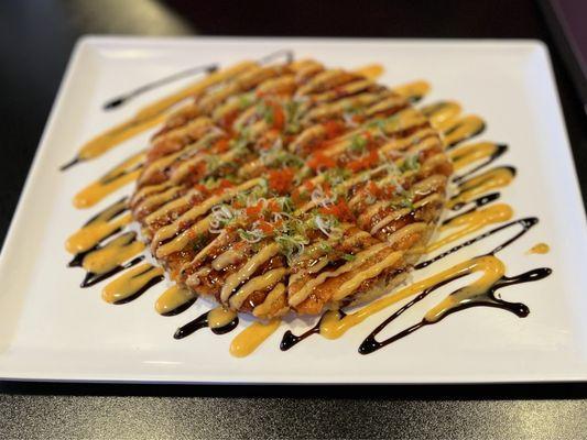 Spicy Salmon Sushi Pizza