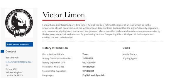 Limon Signing Agent And Notary Public