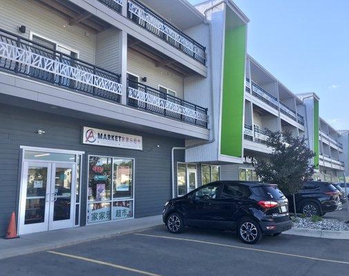 A Market by Chandler Road. The building is next to Jimmy's Pub.
