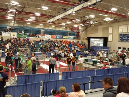 Robotics competition at Mason High School