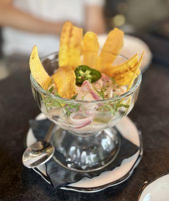 Fresh-catch coconut ceviche