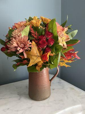 My gorgeous anniversary arrangement which was delivered promptly and by a friendly employee.