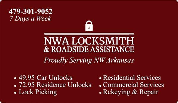 NWA Locksmith and Roadside Assistance