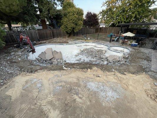 Partway into the job.