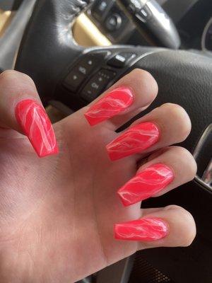 Hot pink marble