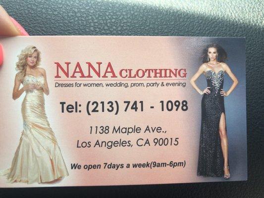 Nana clothing
