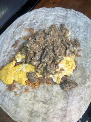 Chile Verde Breakfast burrito