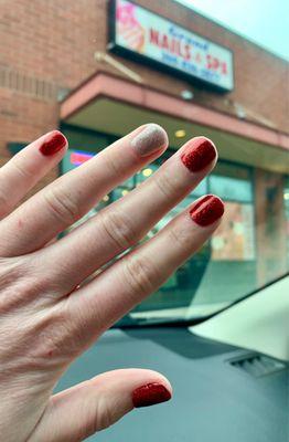 Christmas nails! Always a great experience at Grand Nails!