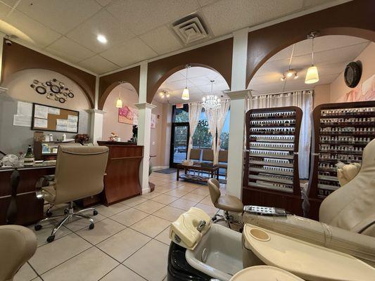 indoors at the end of the day