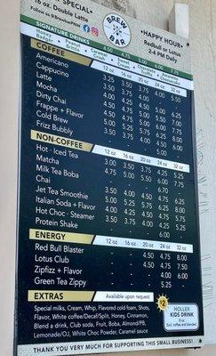 Drink Menu