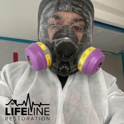 Rudy, Owner suited up!