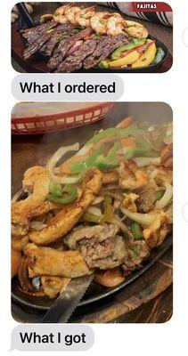 Looks NOTHING like the menu picture! The real plate is awful!