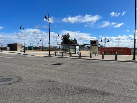 Shelters outside, where you can wait for your Uber