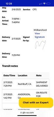 Golden State Overnight Delivery Service