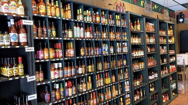 Hot sauce wall