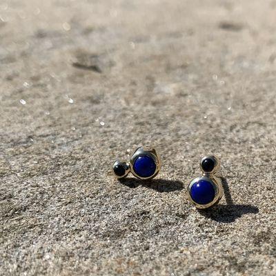 Semi-custom Onyx and Lapis Earrings