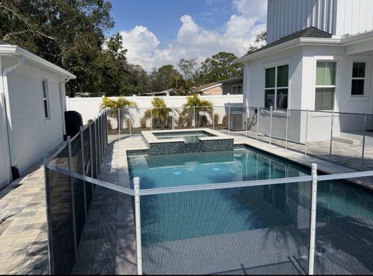 Newly installed pool fence by A Pool Guard of Tampa Bay!