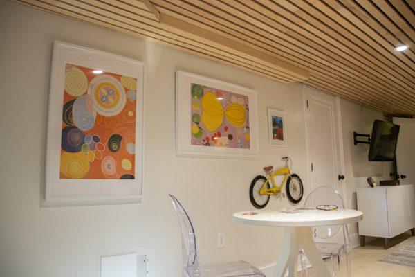 Lower level finished basement Baltimore City Brownstone Bolton Hill