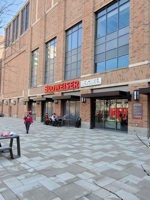 Walking to the Biergarten area for season ticket holders on Fan Appreciation Saturday. 4/23/2022