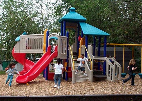 Our nursery school playscape keeps our students active.