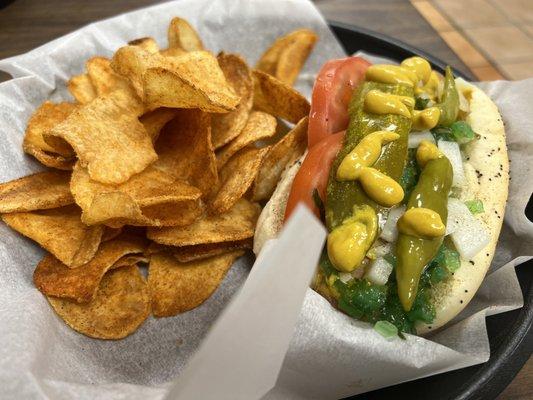 A very legit Chicago Dog. Mustard only!