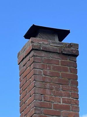 Repaired with chimney cap