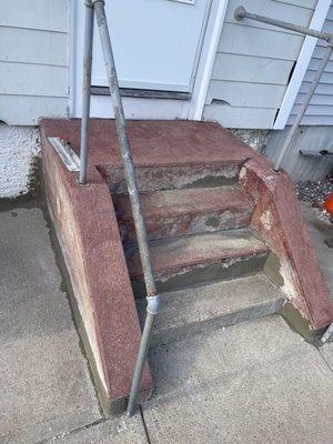 Before staircase repair.