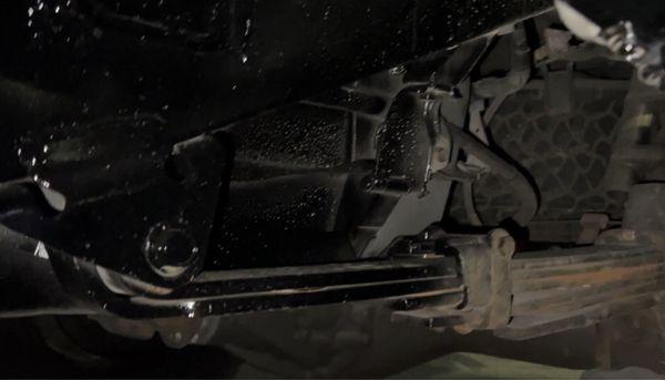 Just one of the areas with overspray. Not to mention the front suspension, skid plate & exhaust tip.