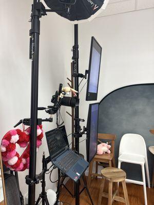Set up in portrait room