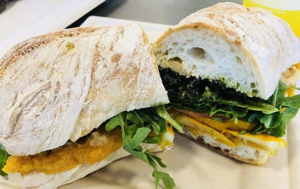 All the Veg sandwich on ciabatta