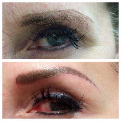 3D eyebrows and eyeliners