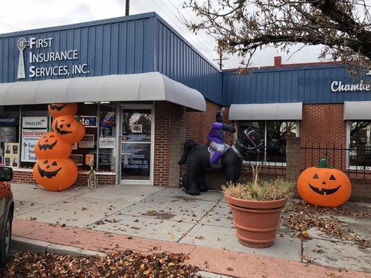 Office decorated for Halloween!