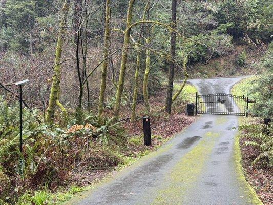 Starlink Mini install for gate access system with security camera and video intercom.