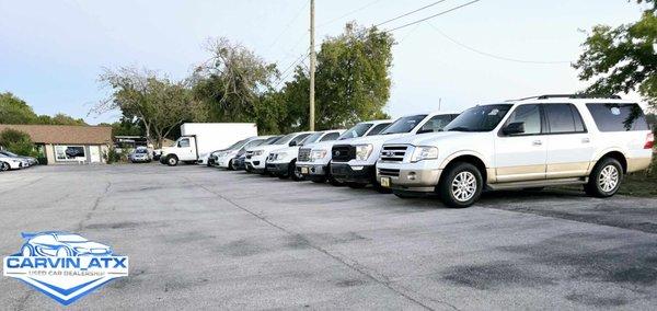 "CarVin ATX truck-focused lineup with clean, reliable pickups and SUVs."