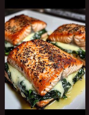 Spinach Stuffed Salmon