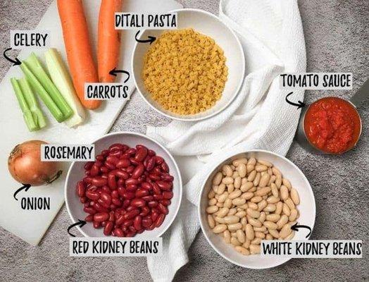 Pasta e fagioli was so good.