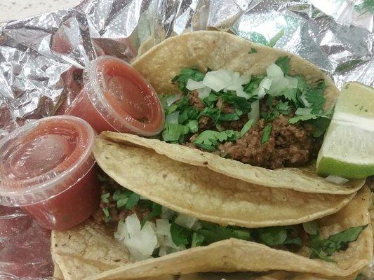 $5 Two ground beef tacos