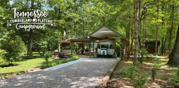 A member site at the campground