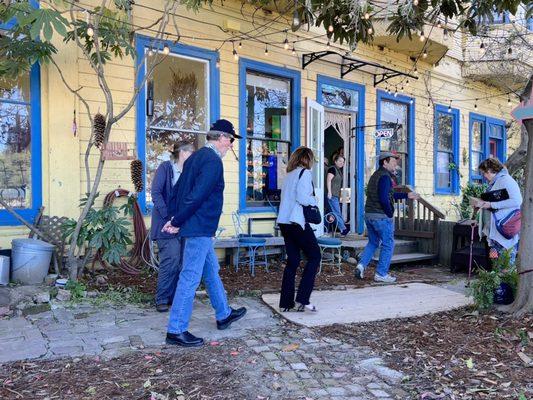 You enter the shop through this cute little garden area. It's kind of hidden