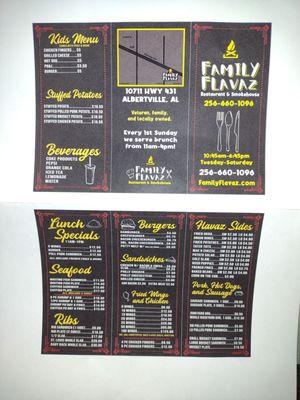 Family Flavas Menu Now Open
