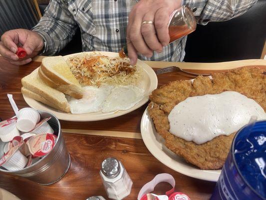 Pork tenderloin breakfast