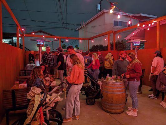Nice outdoor patio. More seating to come ASAP, and hopefully some shade sails for when it gets hot.