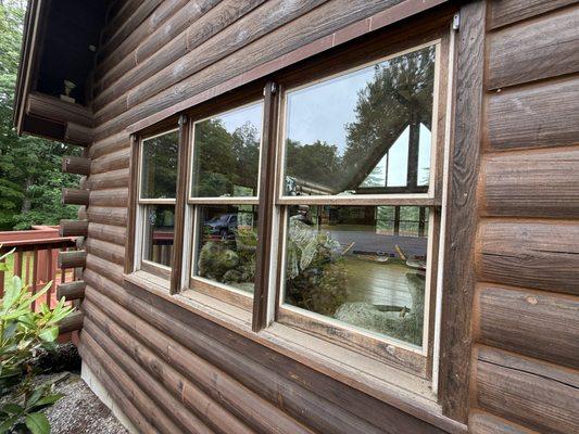 Window cleaning cabin after, spotless
