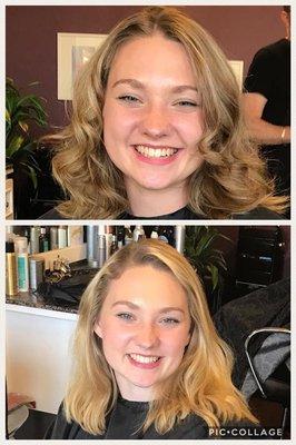 After and before with the lovely Laura!