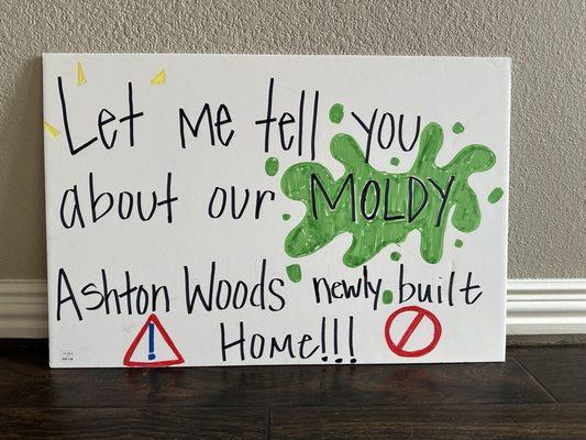 Husband stood at their model home to warn new buyers we have had tons of interactions that turned people away from Ashton Woods.