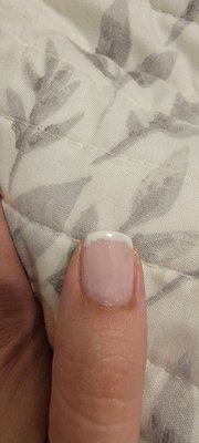 Badly drawn French manicure